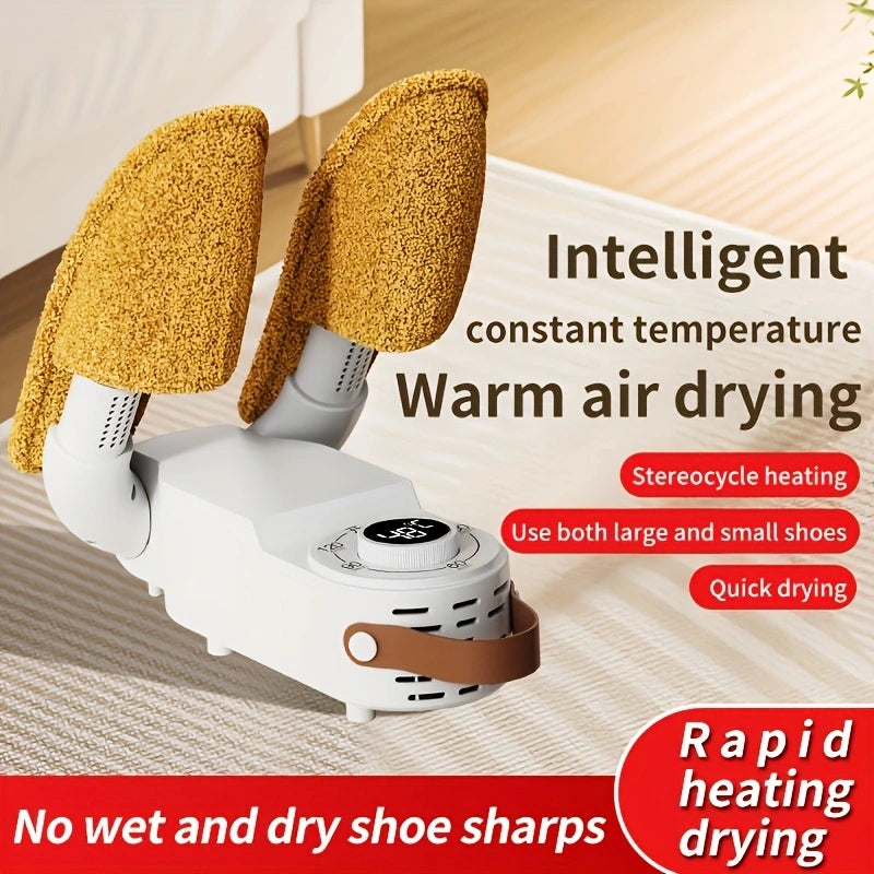 Portable Foldable Shoe & Boot Dryer with Digital Timer - Constant Temperature Home Warmth (110V US Plug)