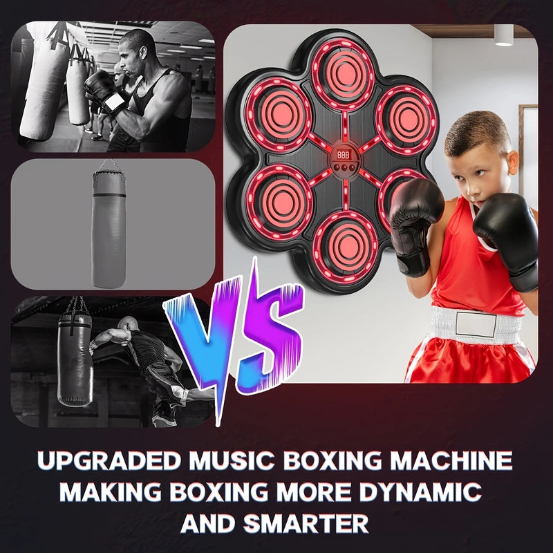 [2025 NEW] Smart Music Boxing Machine with Training System - Adjustable Speed & Volume Home Gym Equipment - Ideal Gift for Boxers