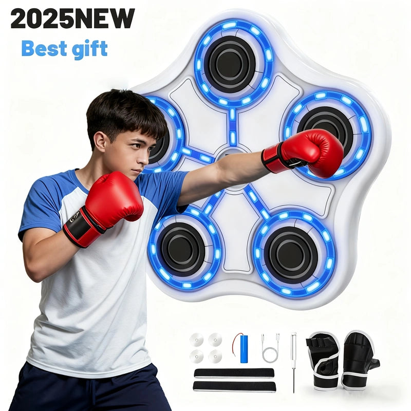 [2025 NEW] Smart Music Boxing Machine with Training System - Adjustable Speed & Volume Home Gym Equipment - Ideal Gift for Boxers