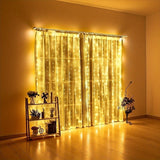 600 LED USB Curtain String Lights with Remote Control - Warm White Fairy Lights for Indoor & Outdoor Ambiance
