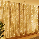 600 LED USB Curtain String Lights with Remote Control - Warm White Fairy Lights for Indoor & Outdoor Ambiance