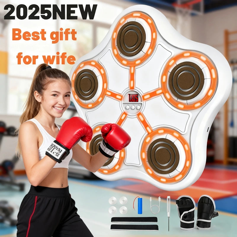 [2025 NEW] Smart Music Boxing Machine with Training System - Adjustable Speed & Volume Home Gym Equipment - Ideal Gift for Boxers
