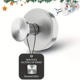 Set of 2 Heavy Duty Suction Cup Hooks (Matte Black) - No-Drill Vacuum Technology Wall Mount for Bathroom, Kitchen & Holiday Wreaths