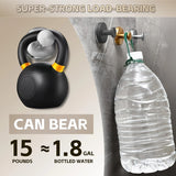 Set of 2 Heavy Duty Suction Cup Hooks (Matte Black) - No-Drill Vacuum Technology Wall Mount for Bathroom, Kitchen & Holiday Wreaths