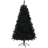 5ft Artificial Christmas Trees With Auto Open And Steel Base, Black