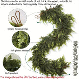 59-inch Realistic Faux Pine & Fern Greenery Garland - Versatile Indoor/Outdoor Decor for Christmas, Mantel & Farmhouse Style