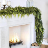 59-inch Realistic Faux Pine & Fern Greenery Garland - Versatile Indoor/Outdoor Decor for Christmas, Mantel & Farmhouse Style