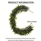 59-inch Realistic Faux Pine & Fern Greenery Garland - Versatile Indoor/Outdoor Decor for Christmas, Mantel & Farmhouse Style
