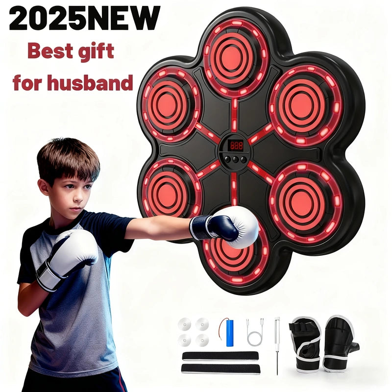 [2025 NEW] Smart Music Boxing Machine with Training System - Adjustable Speed & Volume Home Gym Equipment - Ideal Gift for Boxers