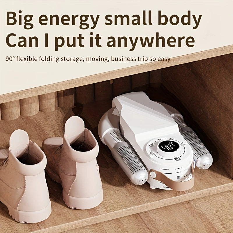 Portable Foldable Shoe & Boot Dryer with Digital Timer - Constant Temperature Home Warmth (110V US Plug)