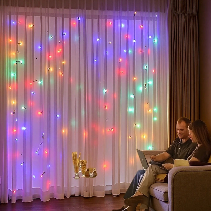 600 LED USB Curtain String Lights with Remote Control - Warm White Fairy Lights for Indoor & Outdoor Ambiance
