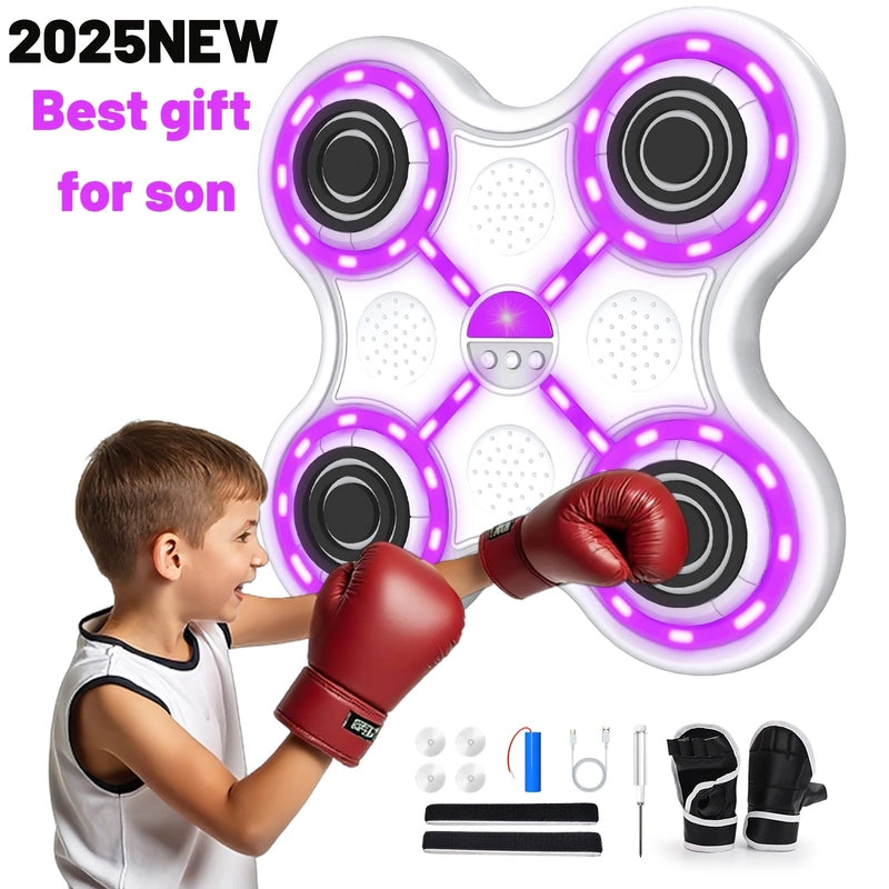 [2025 NEW] Smart Music Boxing Machine with Training System - Adjustable Speed & Volume Home Gym Equipment - Ideal Gift for Boxers