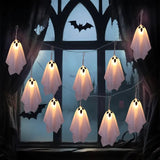 10ft LED Glowing Ghost String Lights - Spooky-Cute Halloween Decor for Indoor & Party Ambiance